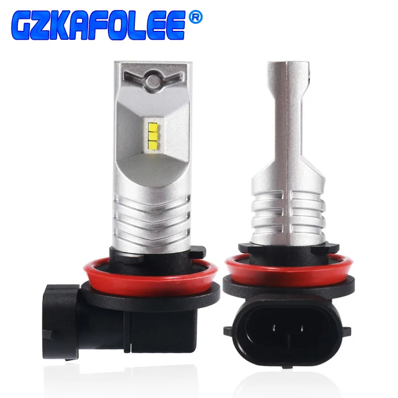 Gzkafolee 2 шт. H11 светодиодный H9 H8 H16 JP автомобильный противотуманный фонарь CSP Y19 6500K 3600LM Белый Дневной ходовой свет включен.