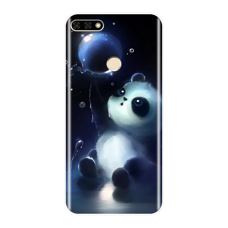 Пандой силиконовый чехол для телефона huawei Honor 7 8 9 10 Lite мягкий задней крышки 8X MAX 7S 7X