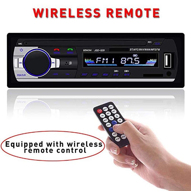 12V 24V один Din стерео Ривьер с Bluetooth аудио автомобиля FM радио mp3 плеер USB/SD/AUX