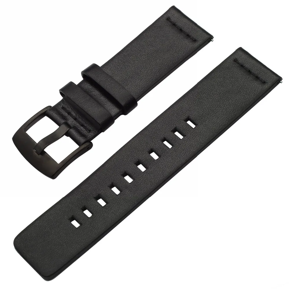 Ремешок итальянский для наручных часов из жирной кожи 20/22/24 мм Garmin Fenix 5S/5/Vivoactive