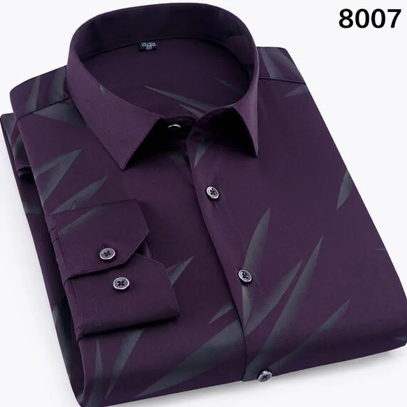 Мужские деловые рубашки с длинным рукавом для работы Camisa формальные в клетку