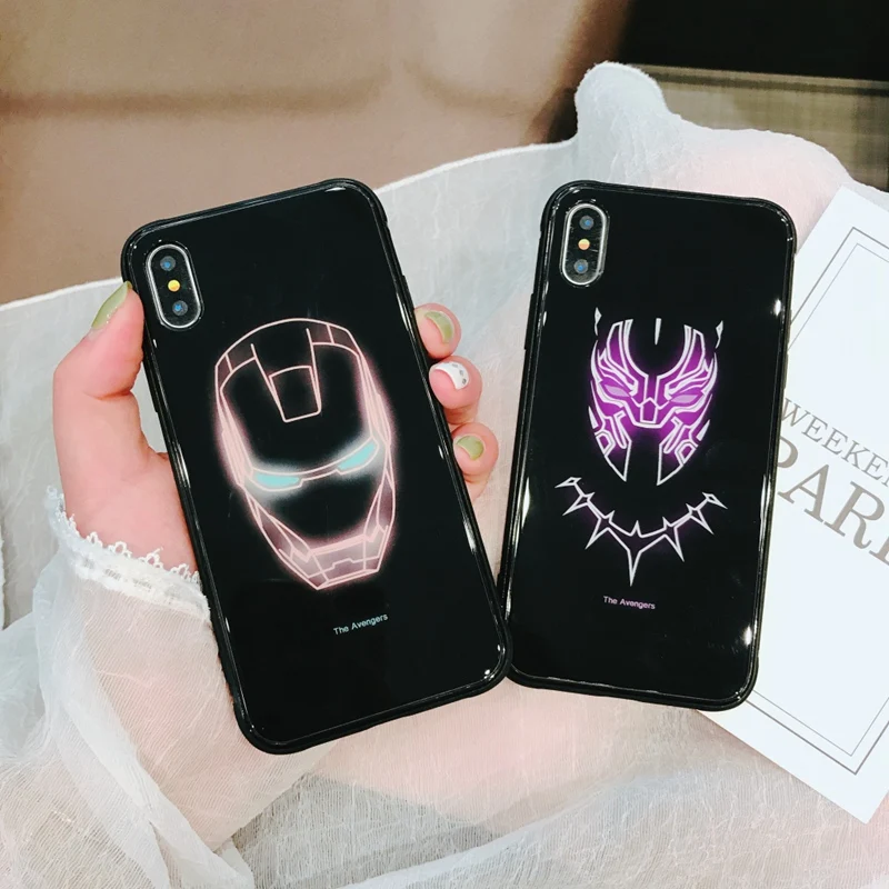 Luminous Case For iphone XS Max XR 6 6s Plus Glasses Cases Marvel Comics Cover X 10 7 8 Coque |