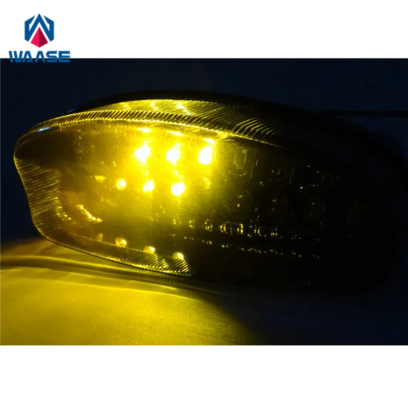 Waase для SUZUKI GS500 2001-2002/GS500F 2004-2009 хромированный задний светильник поворотники тормоза Встроенный светодиодный светильник