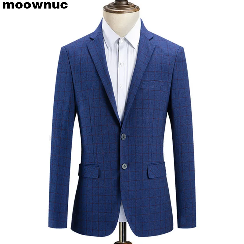

2019 spring blazer mens Business casual Slim fit plaid coat Men's high-quality blazers Single breasted suits men plus-size M-4XL