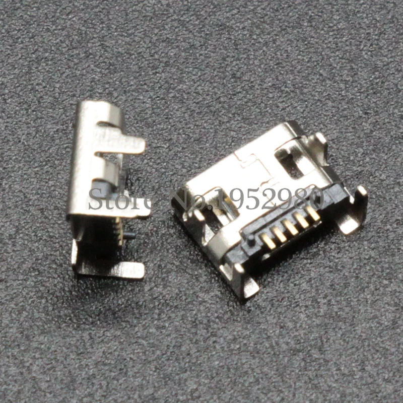 10 шт. разъёмы Micro USB 5 контактов 4 ножки|4 pin connector pcb|4 female connector4 |