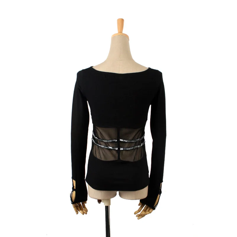 Женская рубашка с принтом скелета в стиле панк рока|punk rave|fashion toptop fashion |