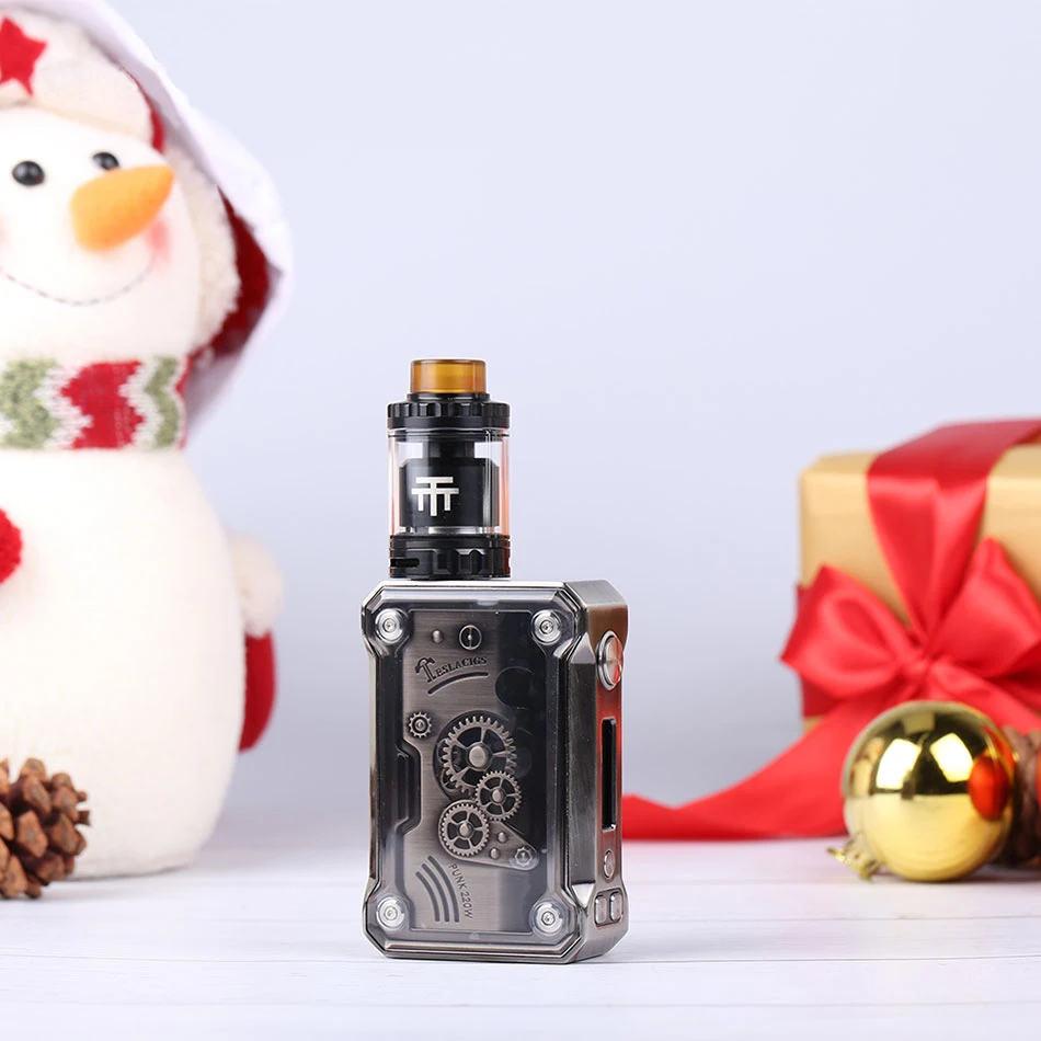 Original Vandy vape Triple 28 RTA Atomizer and Teslacigs Punk 220W Box Mod Electronic cigarette VS vandy pulse BF kit | Электроника