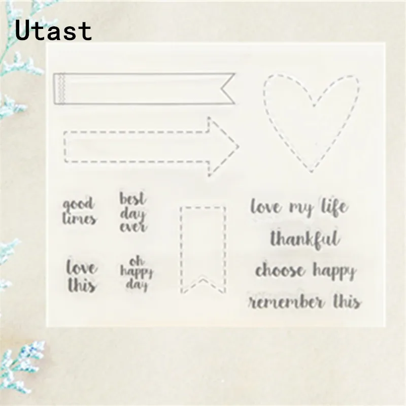 Стрелы Love Word прозрачные силиконовые штампы/прозрачный резиновый штамп для