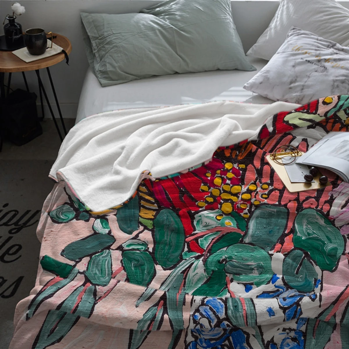 Australian Native Bouquet of Flowers after Matisse Throw Blanket Warm Microfiber Flannel For Bedroom | Дом и сад