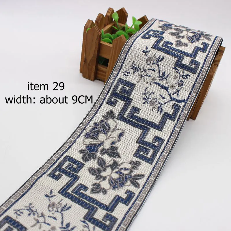 item 29--width 9cm Широкая занавеска кружевная лента вышивка кружевная ткань скатерть ручной работы Подушка Диван домашний текстиль аксессуары кружева планки лента кружево - Цвет: item 29--width 9cm