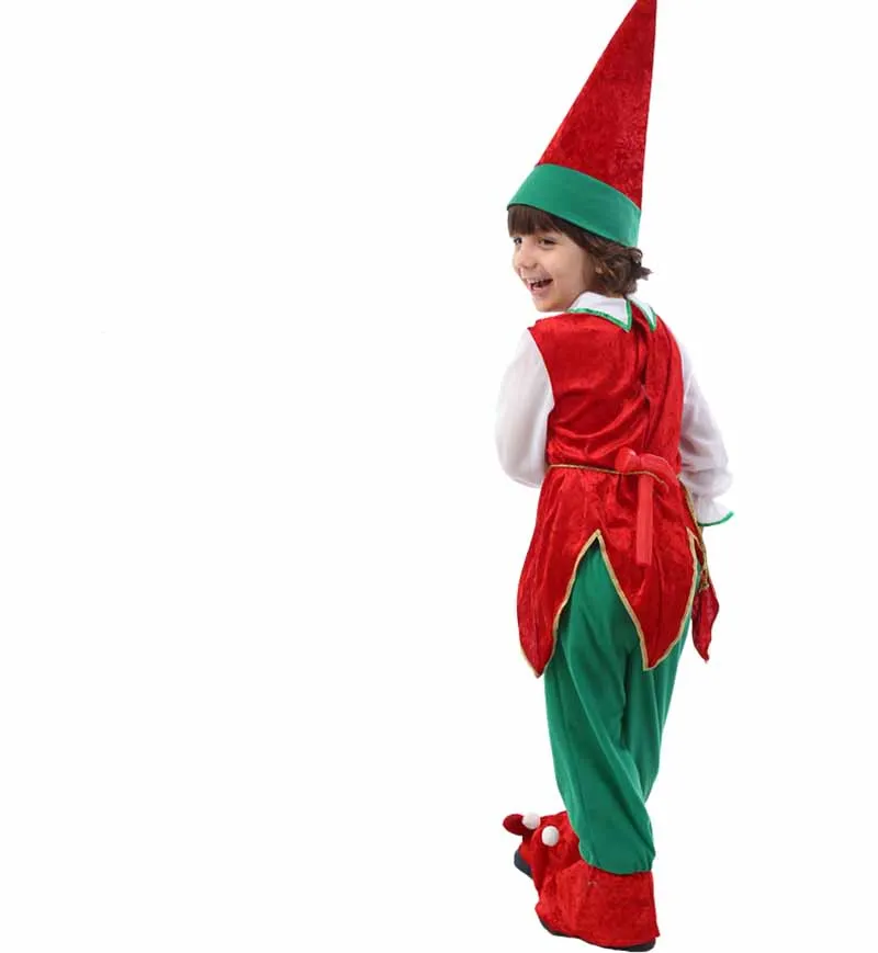 3-12Y Children`s Christmas Santas Elf Costume Boy's Toddler New Year For Boys Kids Fancy Dress | Тематическая одежда и
