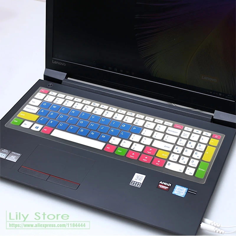 candyblue Силиконовый чехол-клавиатура для ноутбука lenovo IdeaPad 510 15," Ideapad 110 17,3" 310 15," Flex 4 15" 110-15 110-17 - Цвет: candyblue