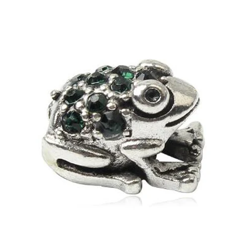 Женские кристаллические очаровательные бусины Maxi Frog Cross в виде машинок Листьев