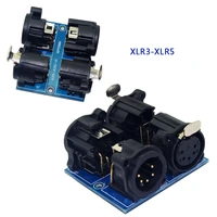 wholesale terminal adapter 5 core xlr to 3 core xlr rj45 3p addr2xlr5 3p use for ch led dmx512 dimmer led decoder