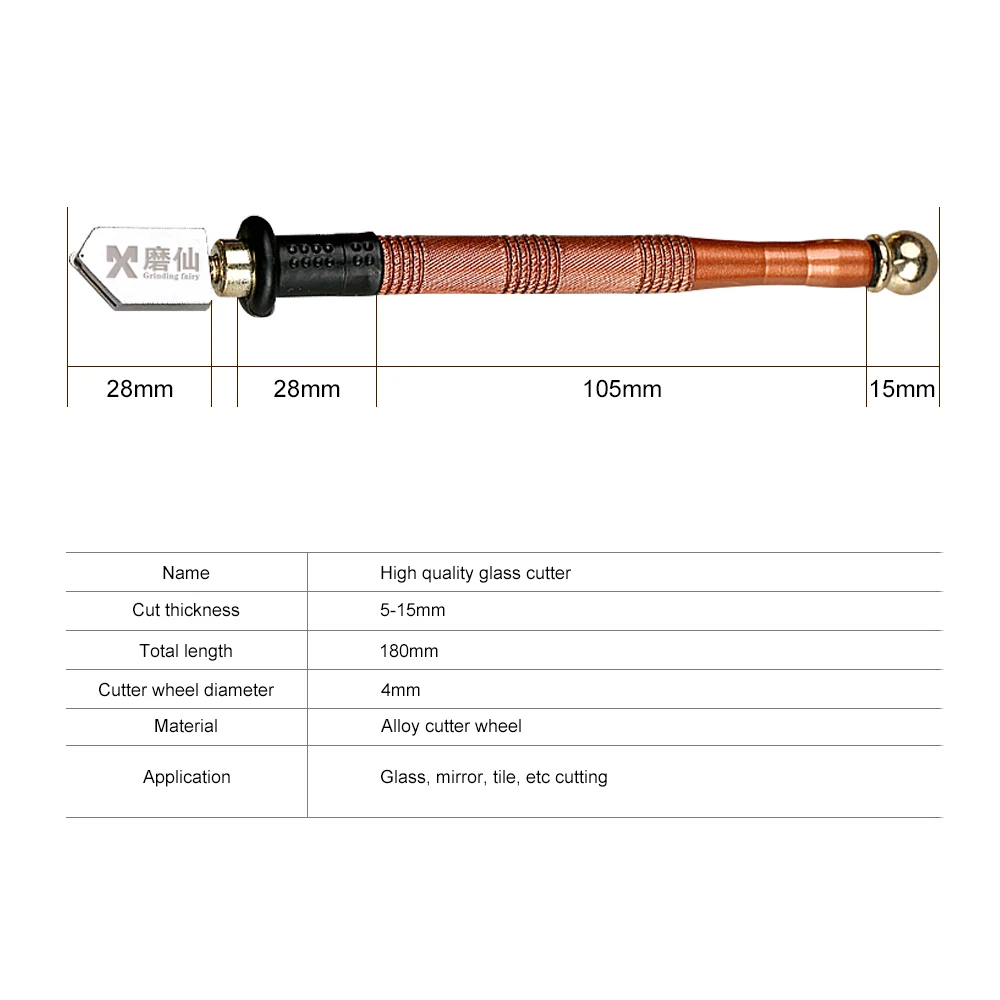 High Quality Glass Cutter Diamond For Mirror Ceramic Tile Cutting Professional Alloy Cutting Wheel Head 5-15mm Glass Knife Tools