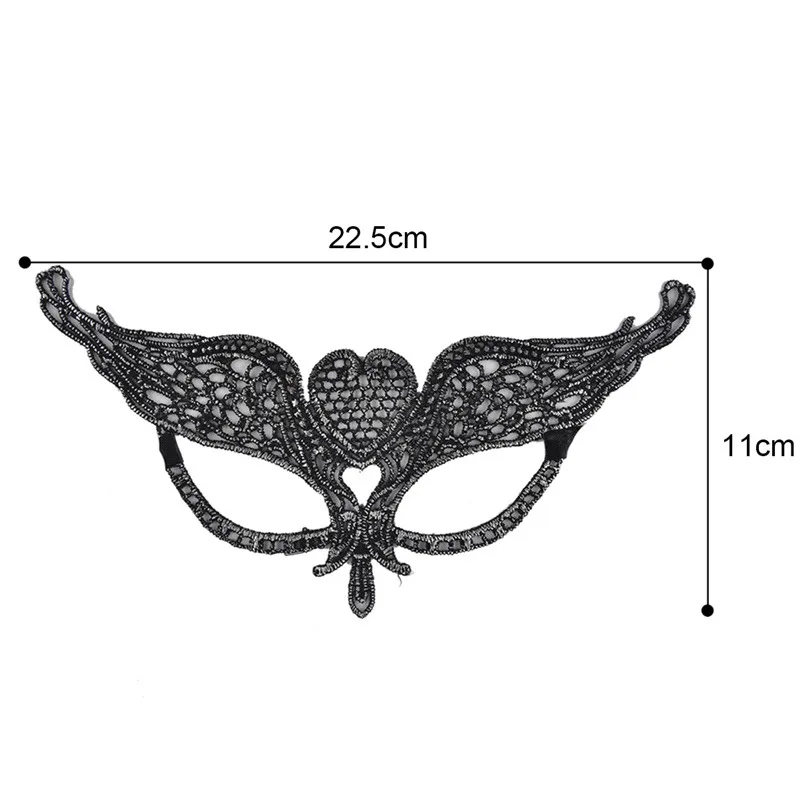 4 шт. женская сексуальная черная кружевная маска с вырезами для глаз Маскарадные