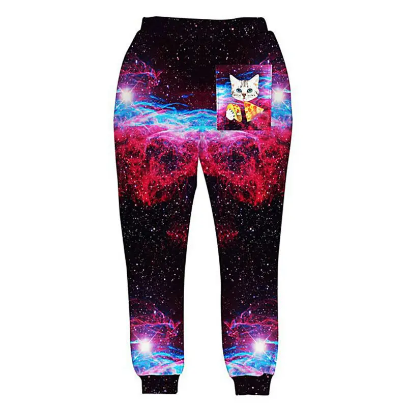 Модные дизайнерские длинные штаны для мужчин 3D спортивные Забавный принт ест