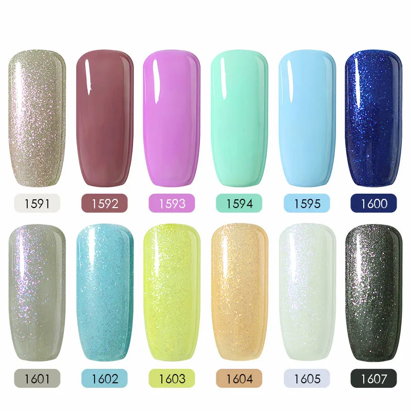 Belle FILLE УФ гель Лаки для ногтей Soak Off Гели Bling длительный косметический Книги по
