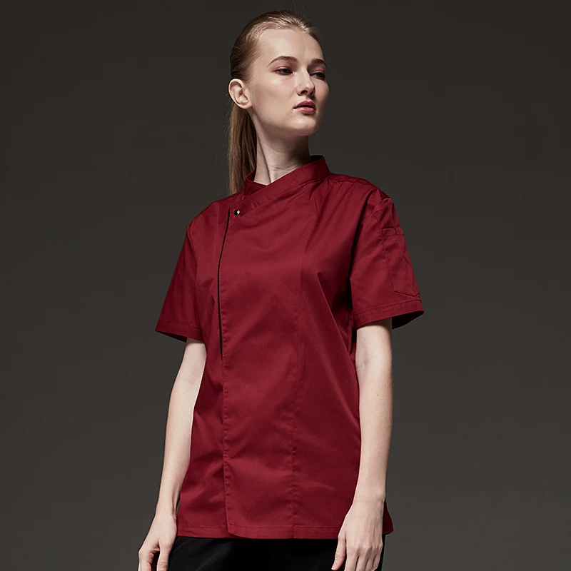 

New Long/Short-sleeve Chef Uniforms Restaurant Hotel Chef Jacket Kitchen Cook Shirt Unisex Kitchen Work Clothes Waiter Overalls