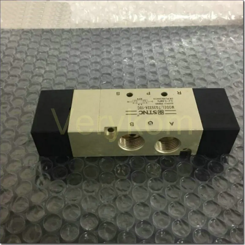 STNC 5 Way Center Close Solenoid Air Valve TG 3512A-06C 3522A-08C 3532A-10C 3542A-15C Port 1/8&quot 1/4&quot 3/8&quot 1/2&quot 24V DC 220V AC |
