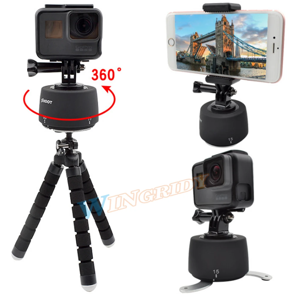 Съемка 360 градусов панорамирование вращающийся промежуток времени для GoPro dslr Yi 4 K