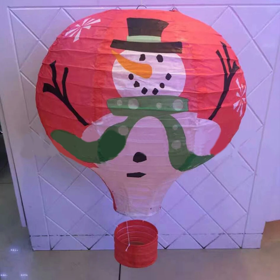 Snowman Zgtglad 1 шт. 30 см Санта Клаус лося воздушный шар бумажный фонарь абажур потолочный светильник Рождественское украшение для рождественской вечеринки - Цвет: Snowman