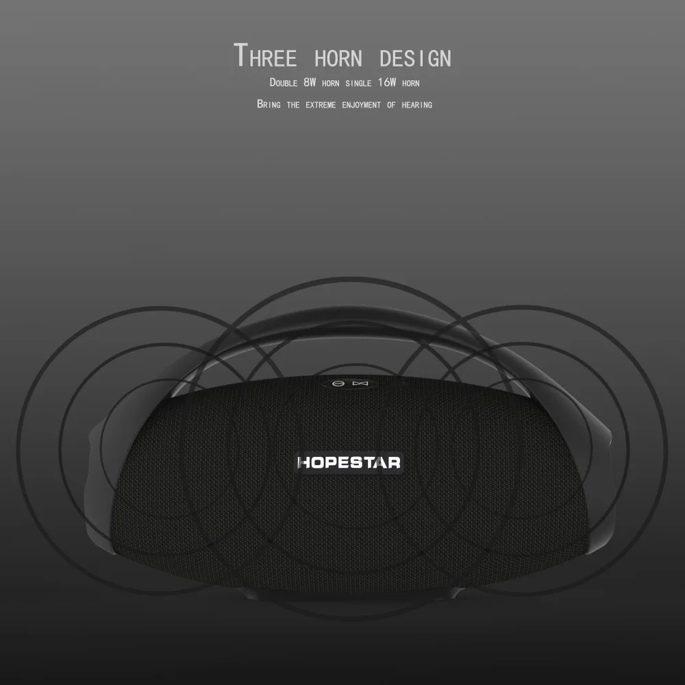 HOPESTAR H31 тяжелый бас огромная мощность 32 Вт Bluetooth динамик стерео Саундбар бас беспроводной динамик сабвуфер Портативный