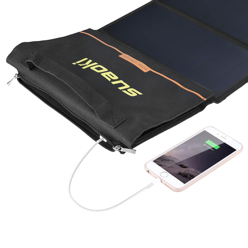 Suaoki 60 Вт Солнечная Панель зарядное устройство 18 в DC и 5 в USB выходы портативный складной 2.1A банк питания для смартфонов планшетов автомобиля для улицы