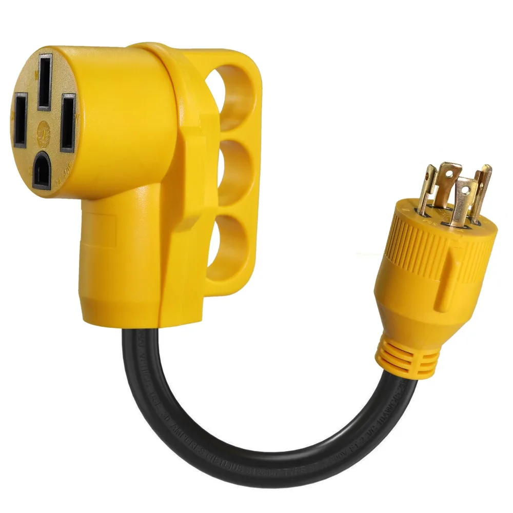 12 дюймовый адаптер для генератора RV 30 А 4 зубчатый штекер с фиксацией на 50 Женский