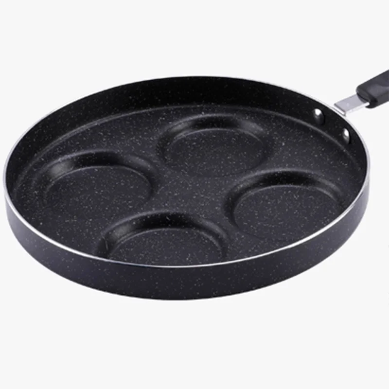 Four-hole Omelet Pan For Eggs Ham PanCake Maker Frying Pans Creative Non-stick No Oil-smoke Breakfast Grill Pan Cooking Pot