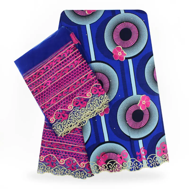 Красивые африканские воск brode прогулочные туфли с рисунком ткань со стразами 6 + 2