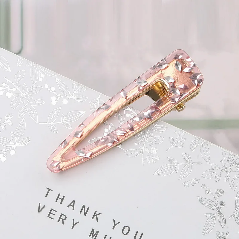 Drop Light Purple 1 шт. 6,5-7 см длина квадратной формы девушки полые геометрические заколки для волос заколки-Вишенки заколки для волос аксессуары для укладки волос инструмент - Цвет: Drop Light Purple