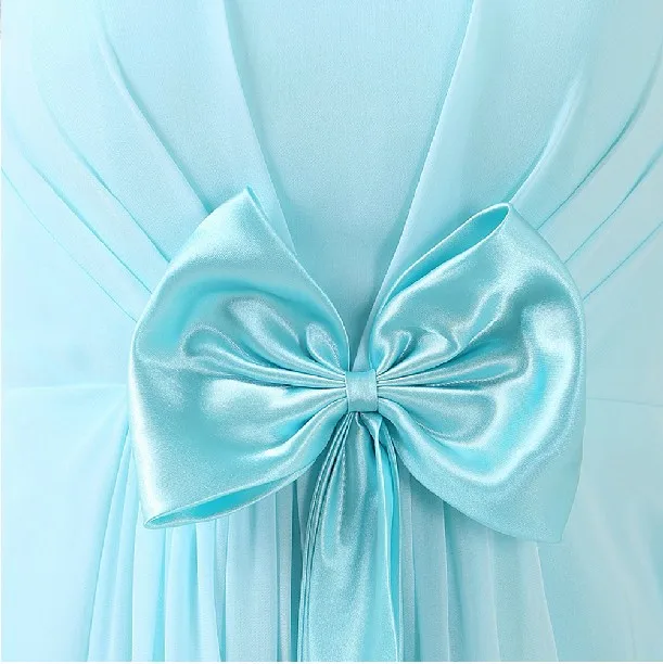 Длинный светильник синее платье подружки невесты 2017 шифоновые вечерние платья