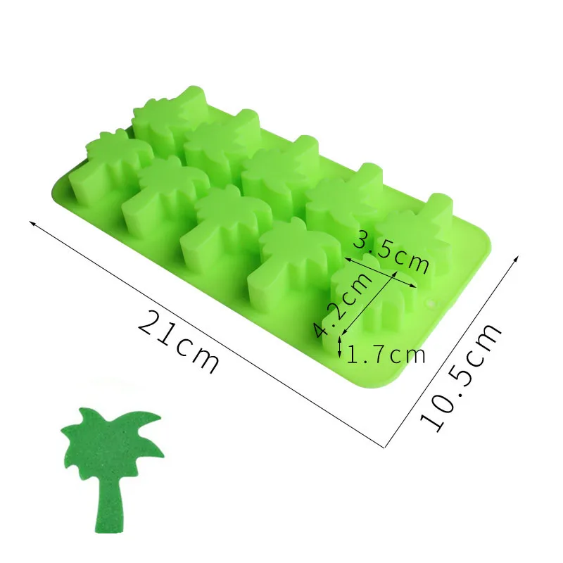 Coconut tree Фламинго, силиконовые формы для льда, сделай сам, форма для льда, силиконовая форма для льда, лоток для фруктов, форма для шоколада сделай сам, конфета, кухонный инструмент - Цвет: Coconut tree