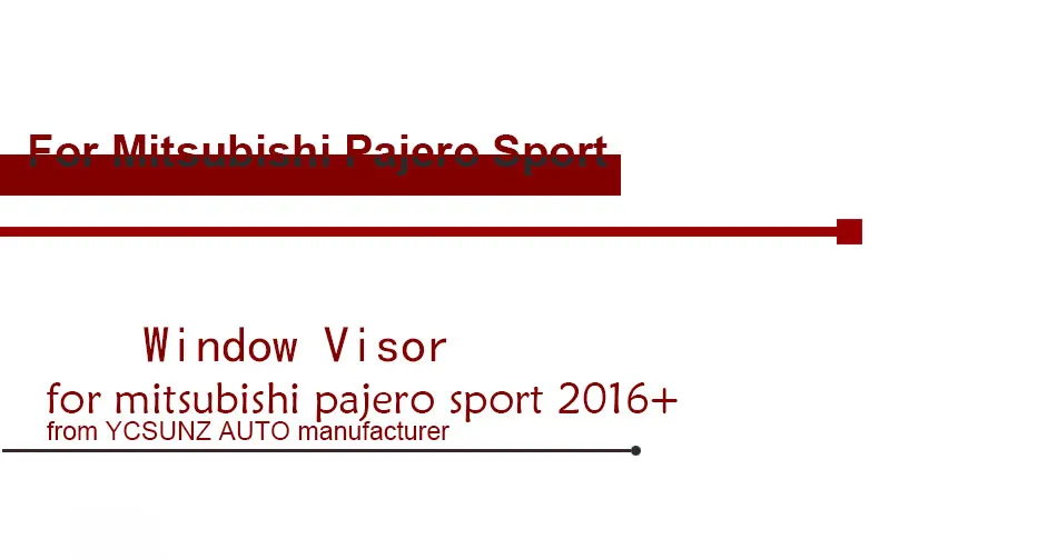Оконный козырек для mitsubishi Pajeo Sport погодные щиты дефлекторы защита для mitsubishi montero sport Ycsunz