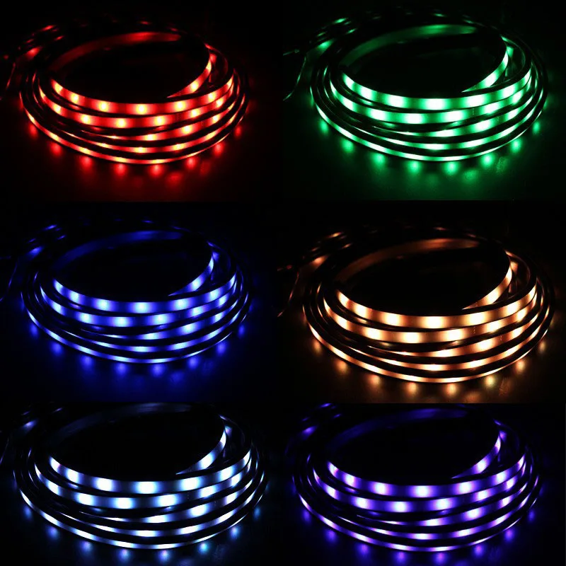 Шасси автомобиля Нижняя лампа окружающего света RGB Светодиодная лента неоновый декоративный атмосферный светильник Музыка Звук управление пульт дистанционного управления/приложение авто аксессуары