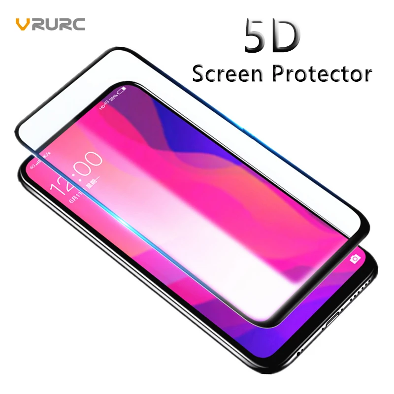 VRURC Screen protector For OPPO Find X Tempered glass Full Cover 5D Curved Edge Surface Glass Film | Мобильные телефоны и