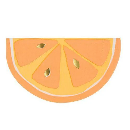 16pcs orange napkins 8 шт. 7-дюймовый цитрусовый фрукт Бумага пластина вечерние посуда комплект поставки одежда для свадьбы, дня рождения Декор Пижама для детей и взрослых, барбекю салфетка для пикника - Цвет: 16pcs orange napkins