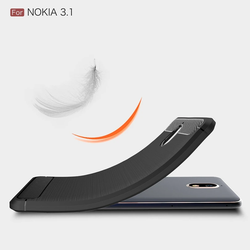Чехол из углеродного волокна для Nokia 3 1/Nokia3.1 5 2 дюйма матовый тонкий Прочный