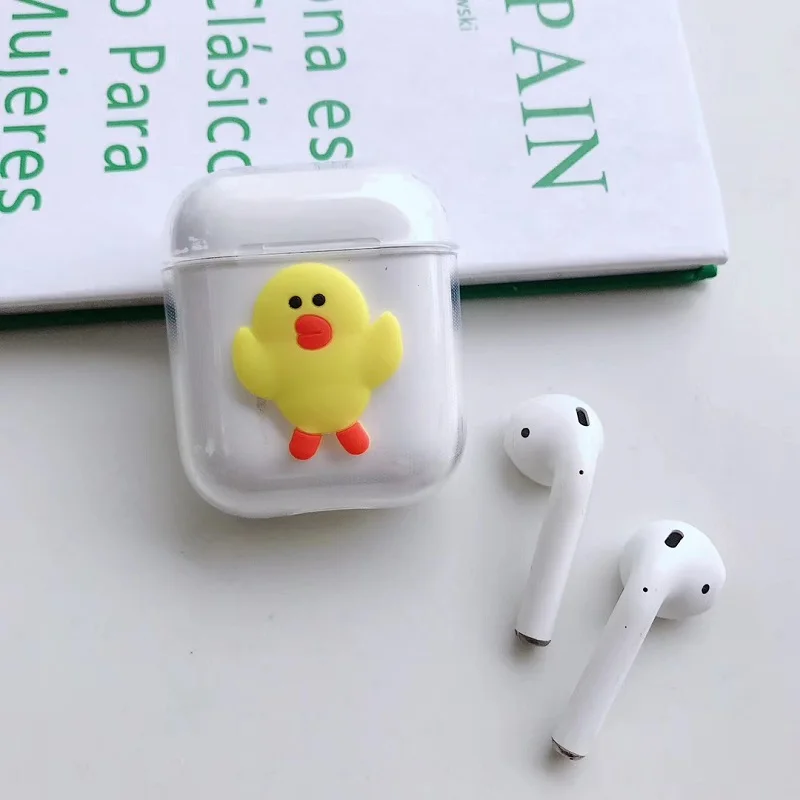 N Мультфильм милый 3D Микки Минни большие глаза Airpods Крышка для Apple беспроводной Bluetooth гарнитура Ipod анти-осень мягкая коробка оболочки - Цвет: N