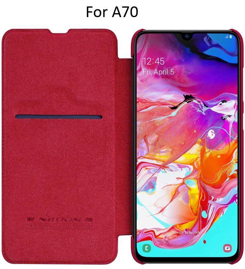 Nillkin Qin кожаный чехол-книжка с откидной Чехол Крышка для samsung Galaxy M20 M30 A30 A50 A70 M10 A40 A10 A60 A20 A20e