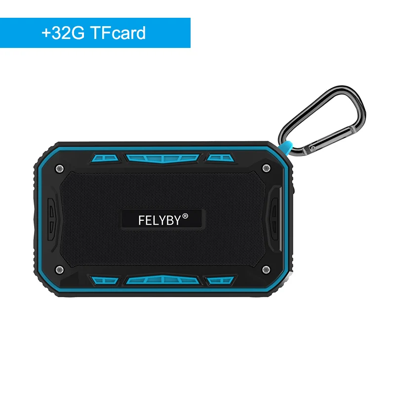 Blue add 32G FELYBY Профессиональный S618 Мини Портативный Открытый беспроводной Bluetooth стерео динамик 3 цвета водонепроницаемый для спорта и телефона компьютера - Цвет: Blue add 32G