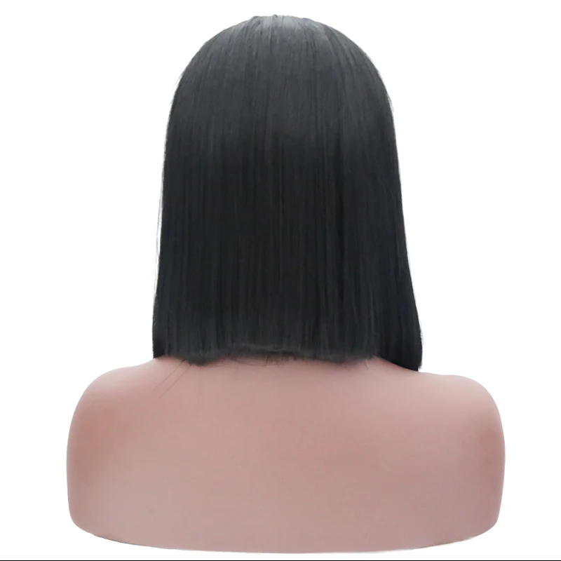 JOY & BEAUTY натуральные черные 1B #16 дюймовые короткие прямые волосы средняя часть