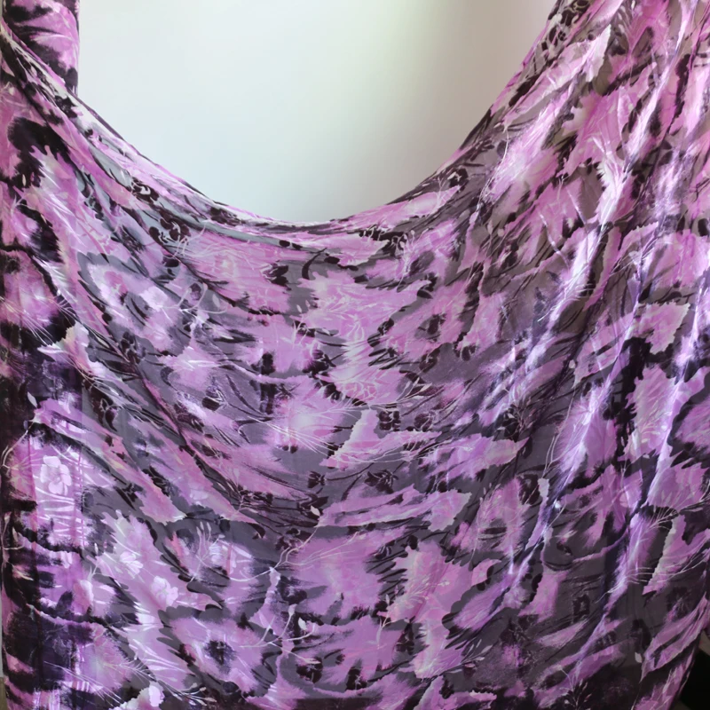 100 см * 110 3d жаккард Шелк Марля сиреневый черный платье юбка материал натуральный |