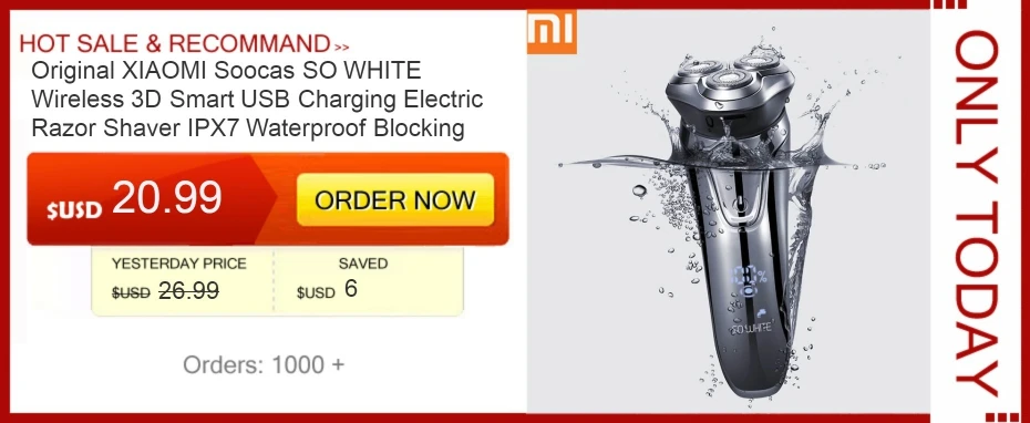 XIAOMI Soocas так белый ES3 3D Smart электробритва USB 3 головы электрическая бритва светодиодный Дисплей борода триммер бритва