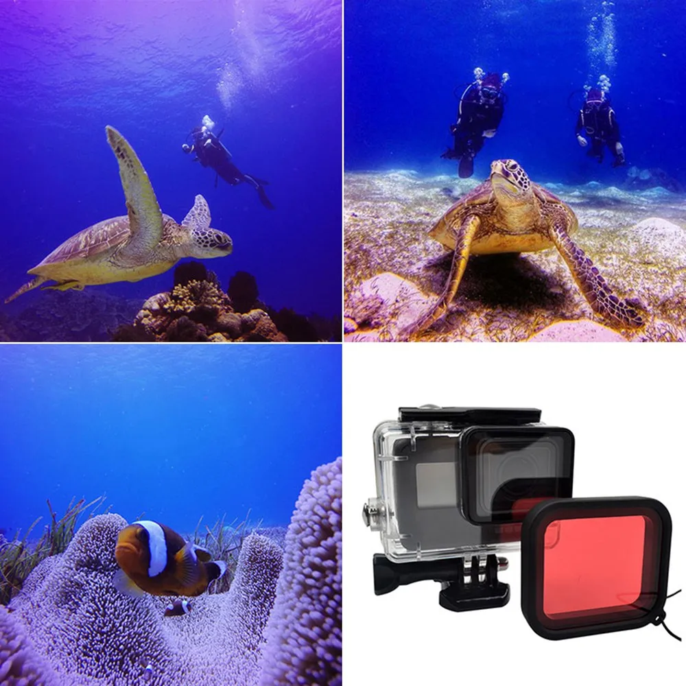Акриловый водонепроницаемый чехол для Gopro Hero 5/6/7 Черные Аксессуары дайвинга