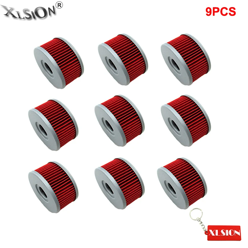 XLSION 9 шт. масляные фильтры для Suzuki VL125LC VL250LC Intruder GZ250 Marauder DRZ250 VL125 GN250 GN400 мотокросс|oil