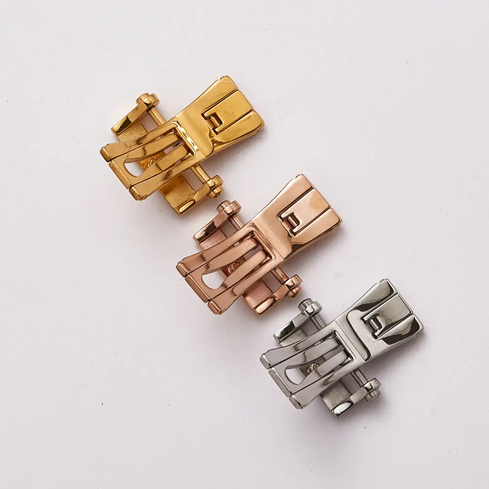 Plus Strap Stainless Steel Watchband Deployment Butterfly Buckle Folding Clasp for Watches Accessories 20 22 mm | Наручные часы