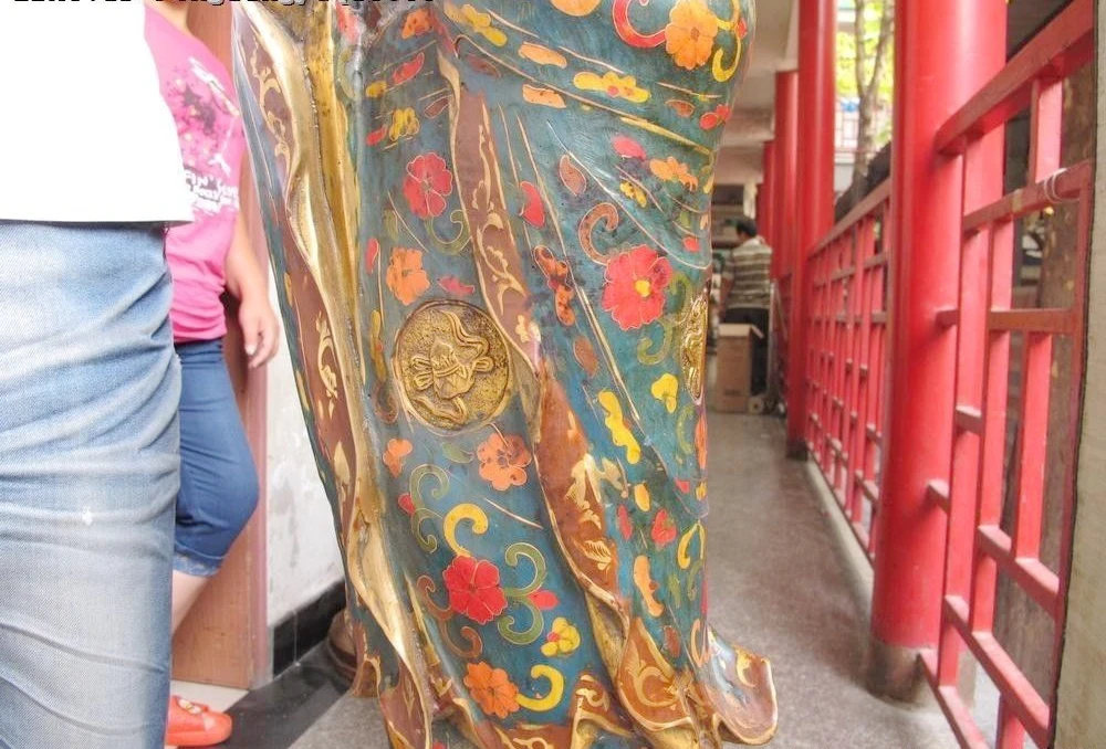 Тибетские бронзовые Перегородчатые Писания Guan Yin Kwan-yin Boddhisattva статуя богини | Дом