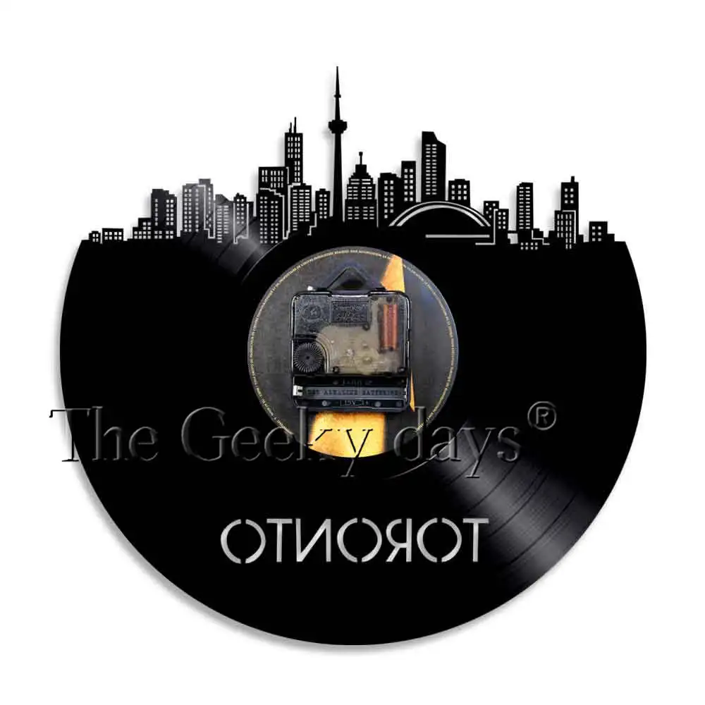 Toronto Skyline настенное искусство домашний декор настенные часы Канада городской